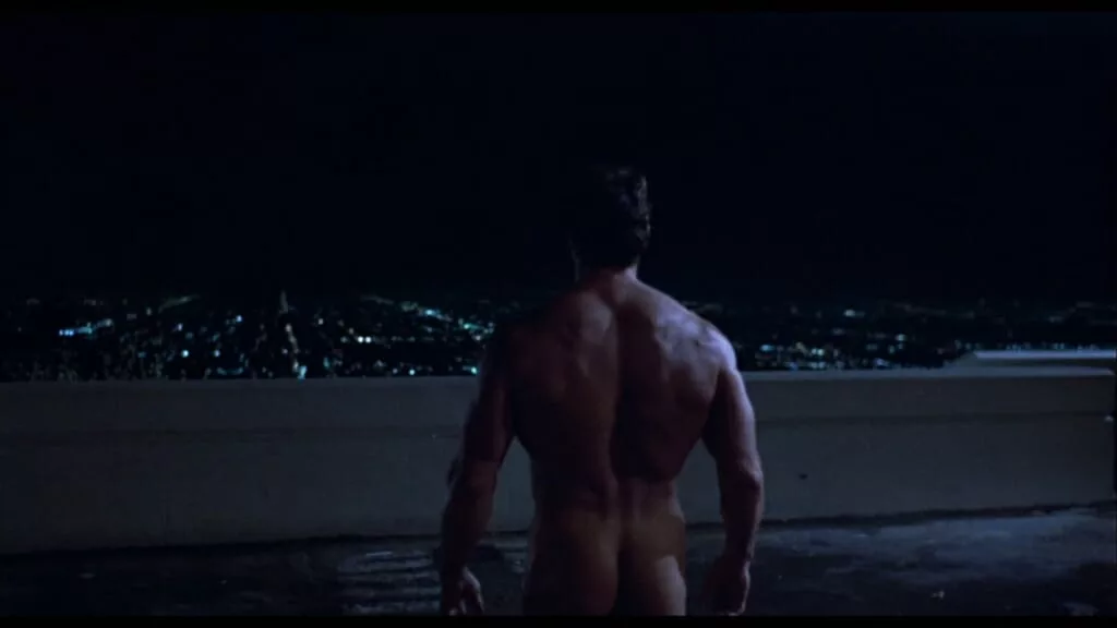 Arnold Schwarzenegger back and bare butt