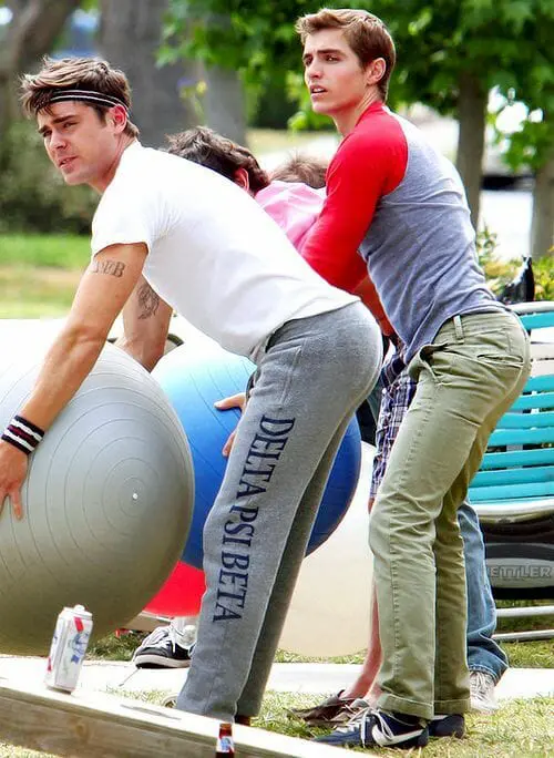 Dave Franco and Zac Efron butt