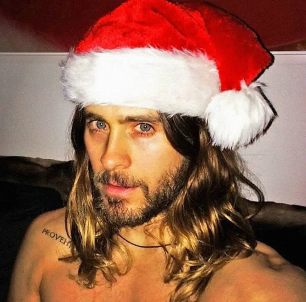 Jared Leto sexy Santa Claus