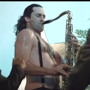 Jon Hamm saxophone sexy