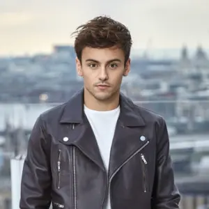 Tom Daley looking sexy in leather