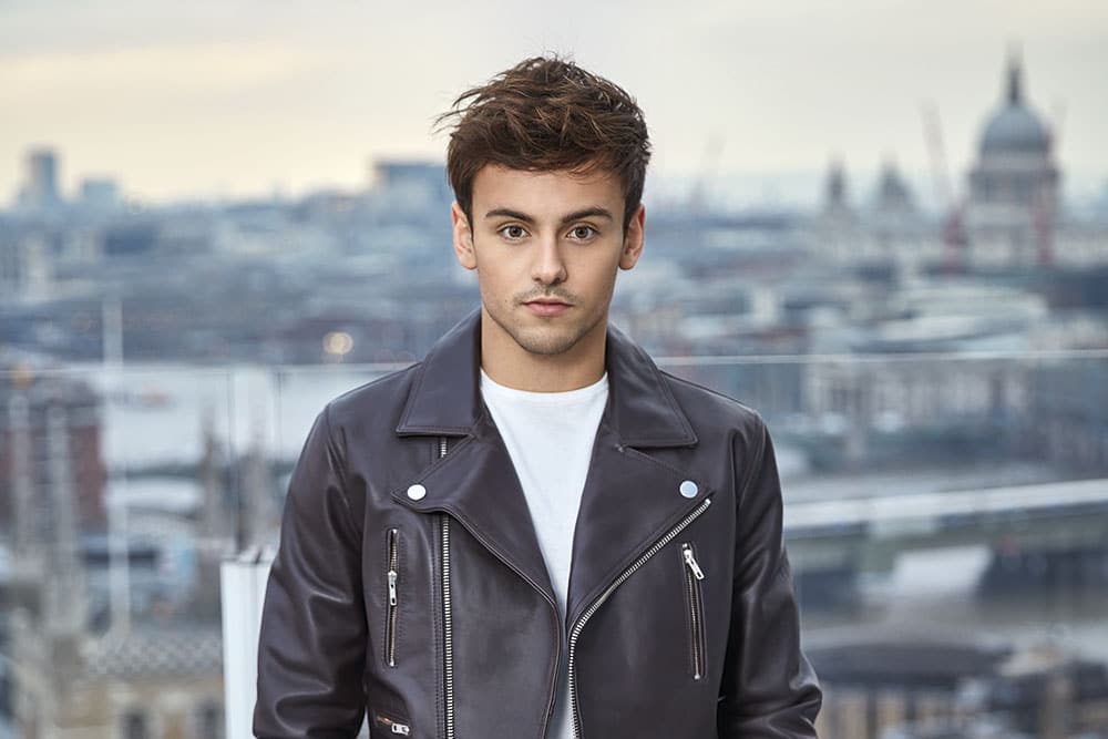 Tom Daley looking sexy in leather
