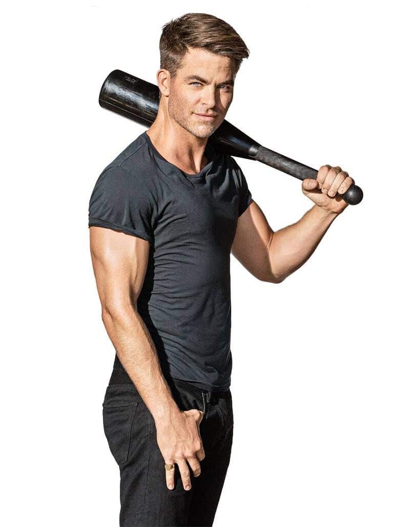 Chris Pine baseball bat