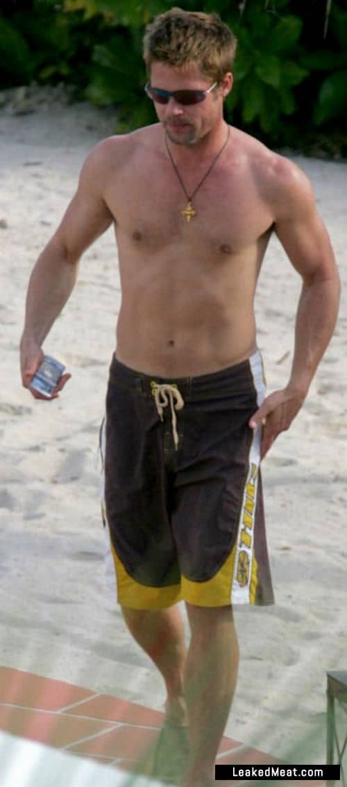 Brad Pitt beach swimsuit