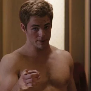 Chris Pine without a shirt on