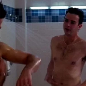 Chris Pine showering nude
