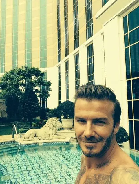 David Beckham naked and hot selfie