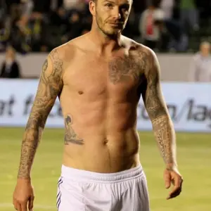 David Beckham shirtless and sexy