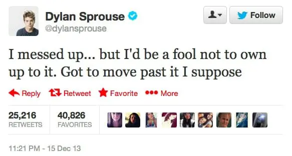 Dylan Sprouse nude twitter response