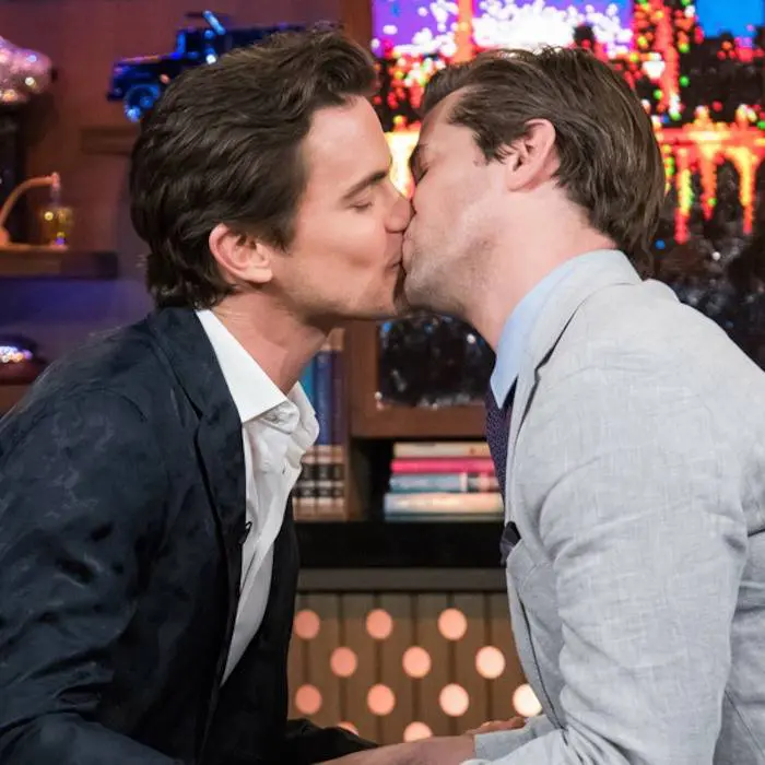 Matt Bomer and Andrew Rannells kiss (1)