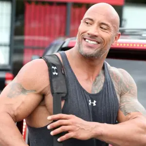 The Rock Dwayne Johnson huge muscles