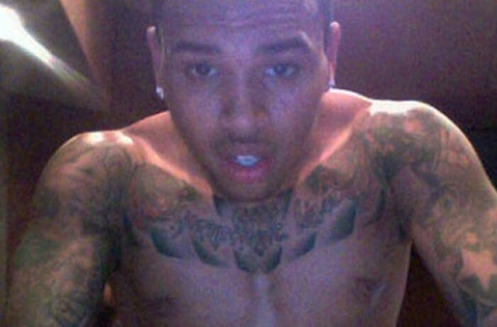 Chris Brown exposing dick