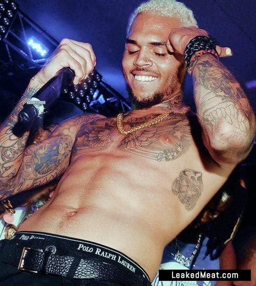 Chris Brown shirtless abs