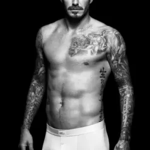 David Beckham modeling underwear