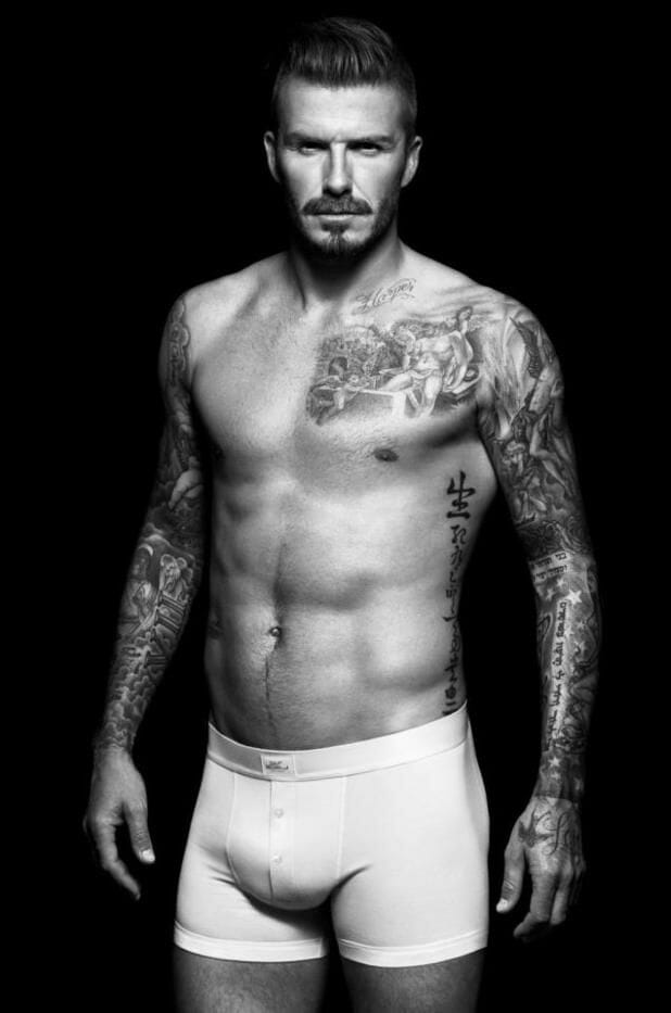 David Beckham modeling underwear