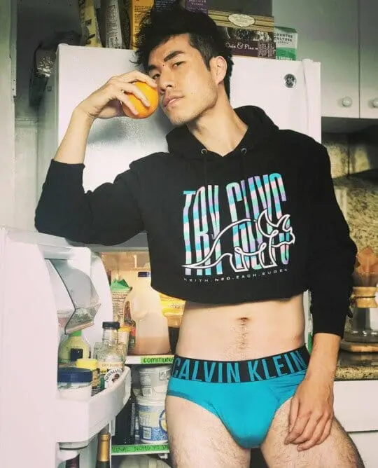 Eugene Lee Yang in underwear