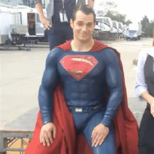Henry Cavill hot bulge in Superman costume