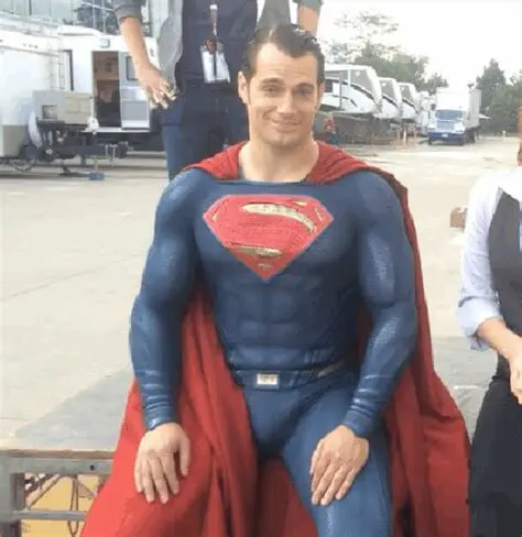 Henry Cavill hot bulge in Superman costume