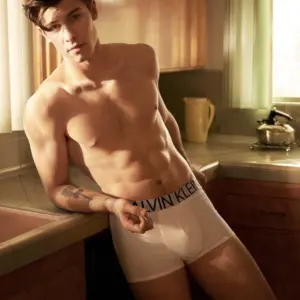 Shawn Mendes modeling sexy underwear