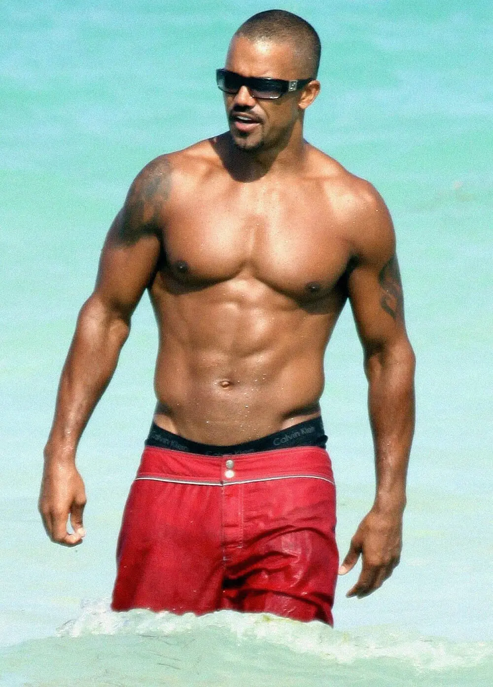 Shemar Moore ripped muscles abs