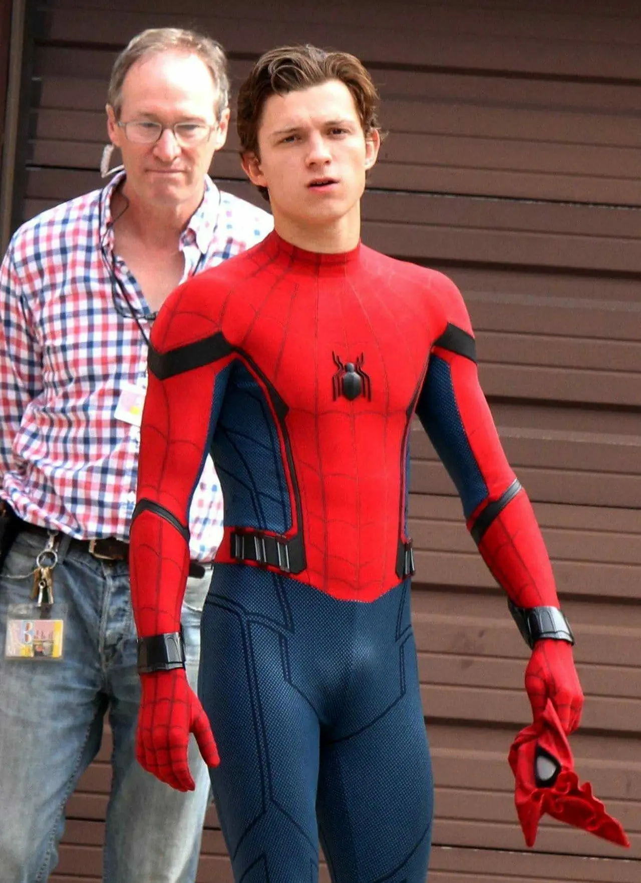 Tom Holland bulge in Spiderman suit.