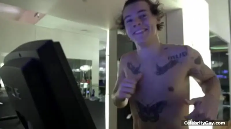 Harry Styles no shirt