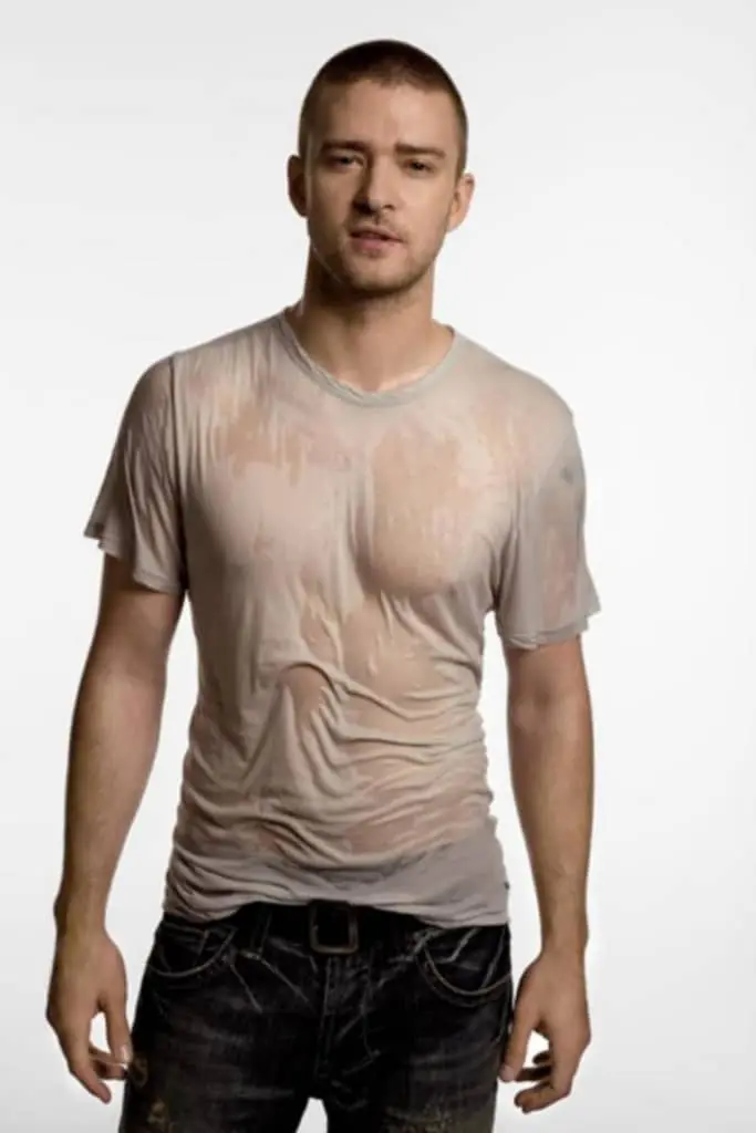 Justin Timberlake sheer shirt