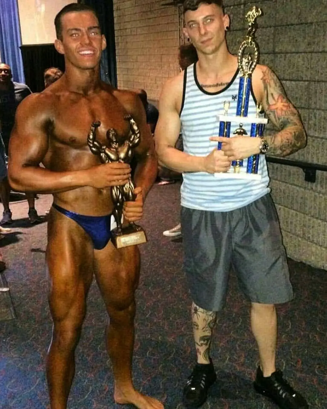 Austin Theory bodybuilding trophy
