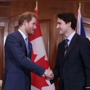 Prince Harry with Justin Trudeau
