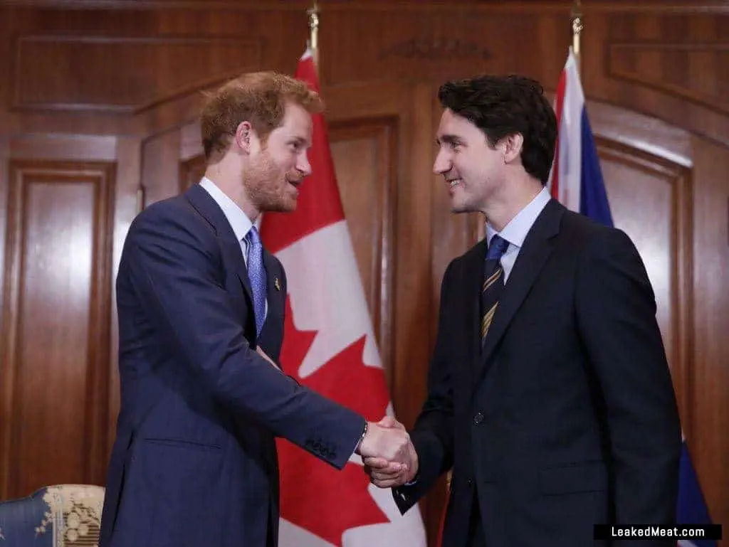 Prince Harry with Justin Trudeau