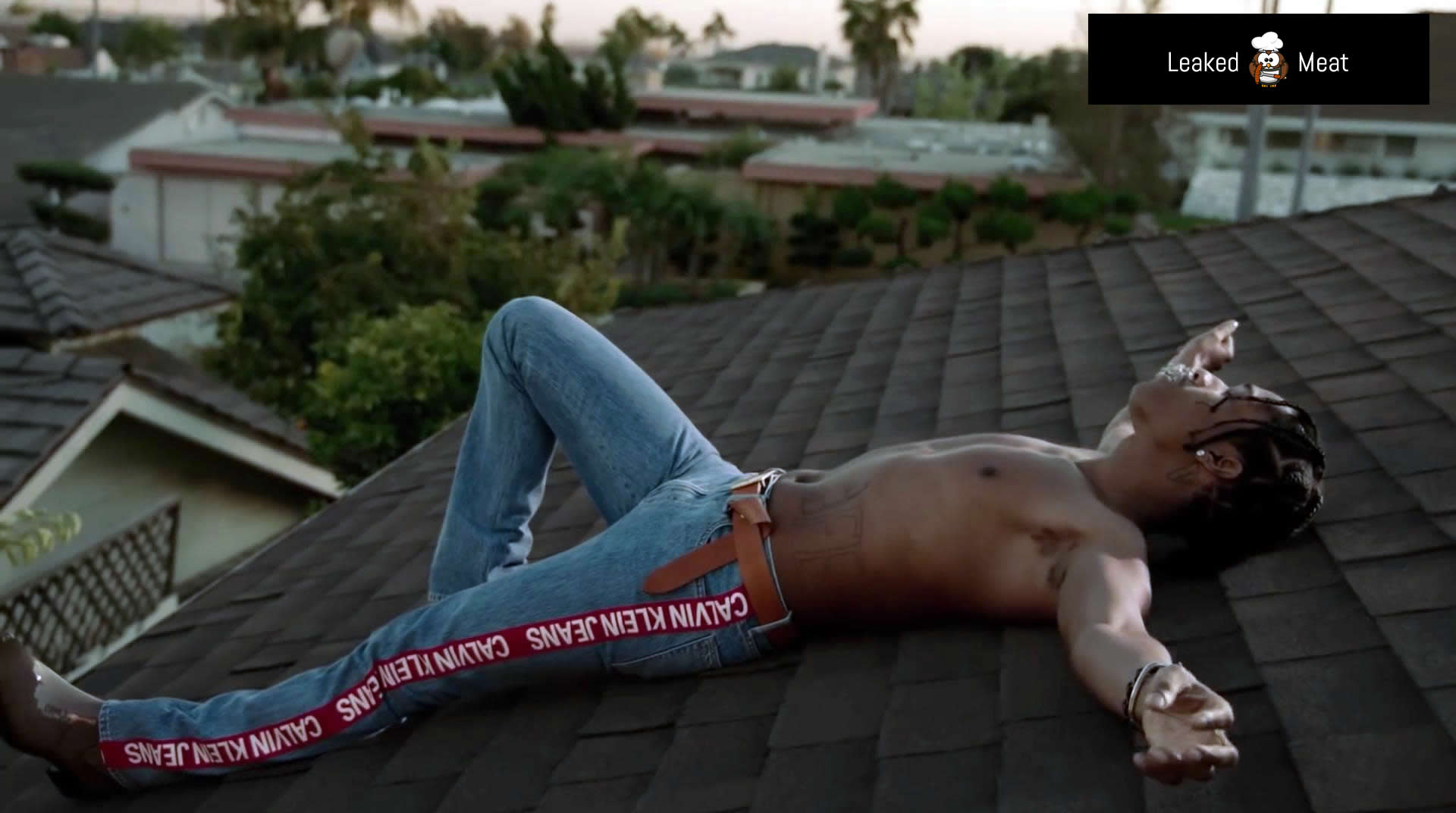 A$AP Rocky shirtless #MyCalvin
